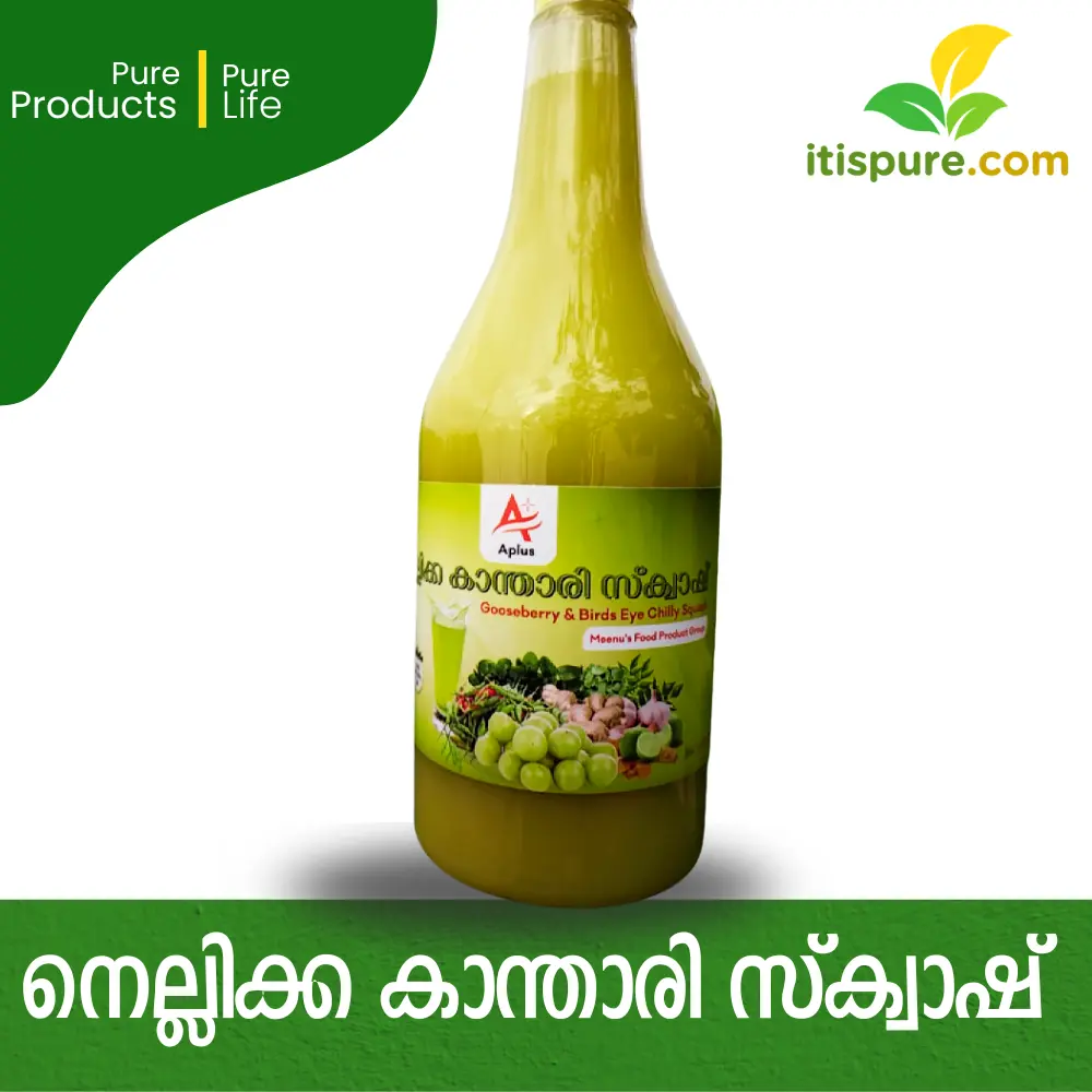 നെല്ലിക്ക കാന്താരി സ്‌ക്വാഷ് (Gooseberry BirdsEye Chilli Syrup) 1 L